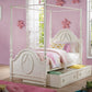 Dorothy Ivory Canopy Bed w/Trundle BD02261T