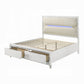 Tarian Boucle Bed & Pearl White Case Goods