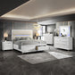 Tarian Boucle Bed & Pearl White Case Goods