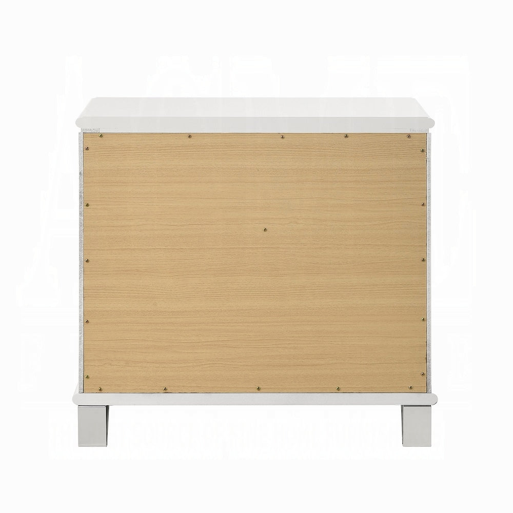 Tarian Boucle Bed & Pearl White Case Goods