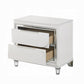 Tarian Boucle Bed & Pearl White Case Goods