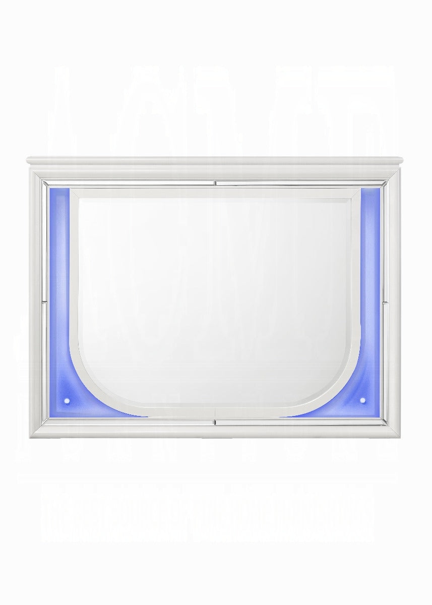 Tarian 4 Pc King Pearl White Bedroom Set