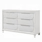 Tarian Boucle Bed & Pearl White Case Goods