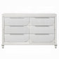 Tarian Boucle Bed & Pearl White Case Goods