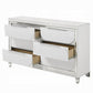 Tarian Boucle Bed & Pearl White Case Goods