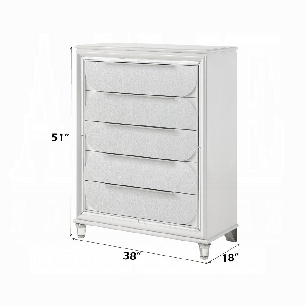 Tarian 5 Drawer White Chest BD02321