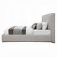 Orane Eastern King Grey Linen Platform Bed