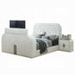 Shelyn Bed w/LED, TV Cabinet, Fireplace & Bluetooth