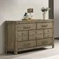 Colton Antique Oak 4 Pc Bedroom Set