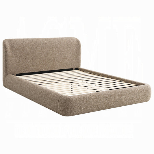 Erica Dark Beige Tweed Platform Bed BD05442Q
