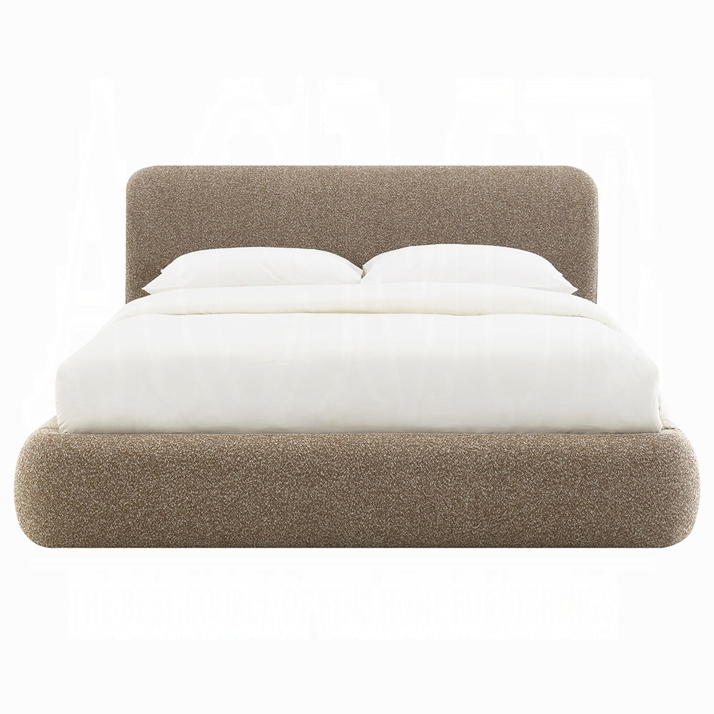 Erica Dark Beige Tweed Platform Bed BD05442Q