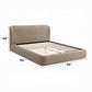 Erica Dark Beige Tweed Platform Bed BD05442Q