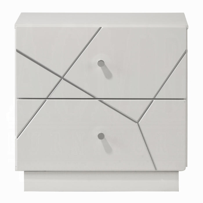 Esther White High Gloss Nightstand BD05883