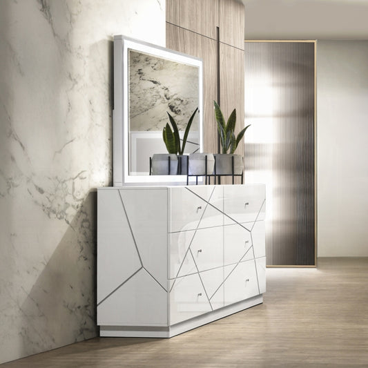 Esther White High Gloss Dresser BD05885