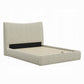 Angulo Beige Chenille Storage Platform Bed