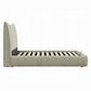 Angulo Beige Chenille Storage Platform Bed
