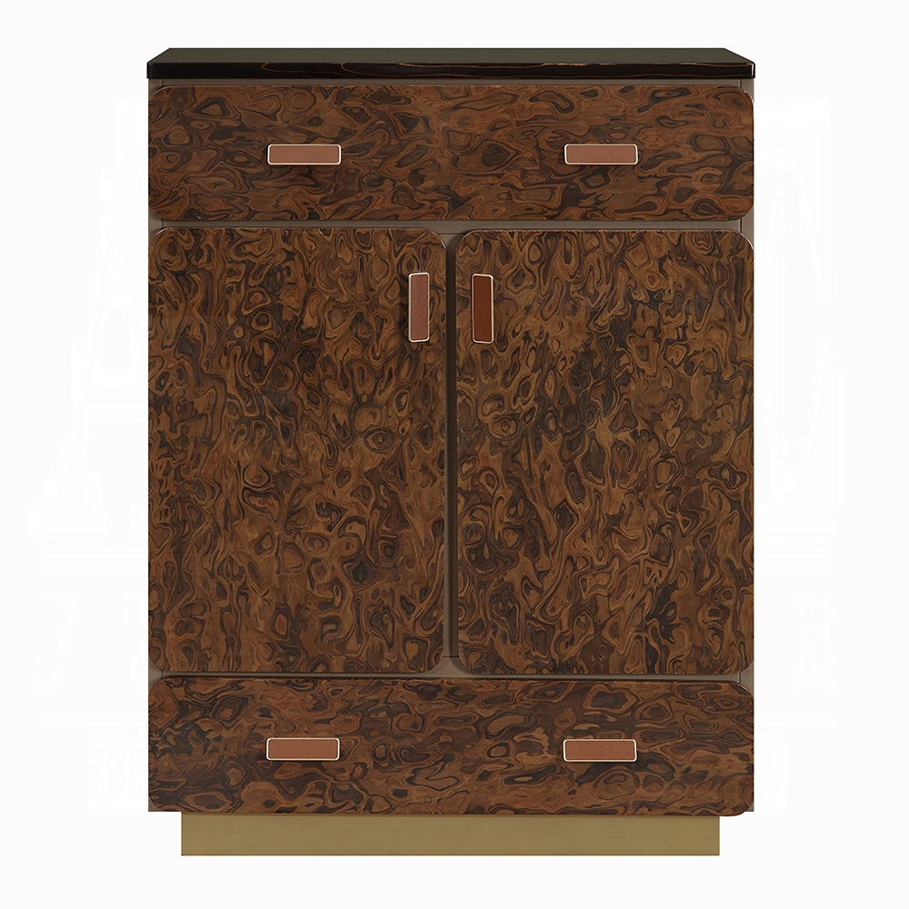 Marcelino Glossy Wood Grain Chest BD20036
