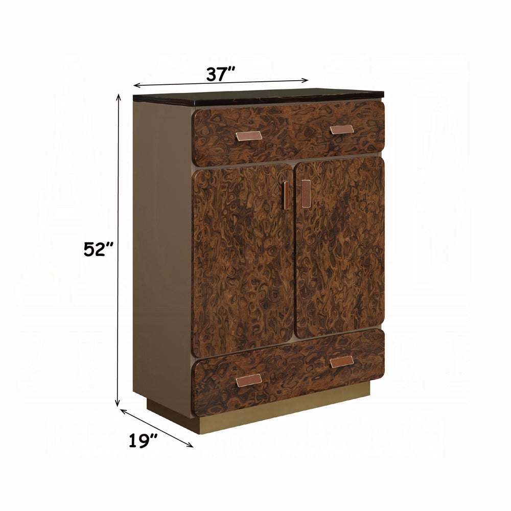 Marcelino Glossy Wood Grain Chest BD20036