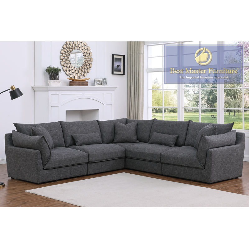 CO23 Gray 5 Pc Modular Sectional