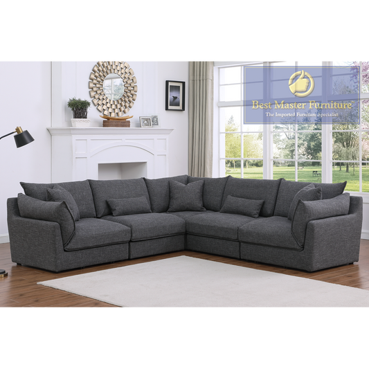 CO23 Gray 5 Pc Modular Sectional