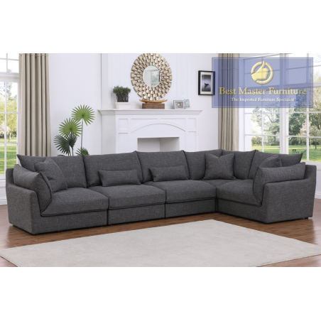 CO23 Gray 5 Pc Modular Sectional