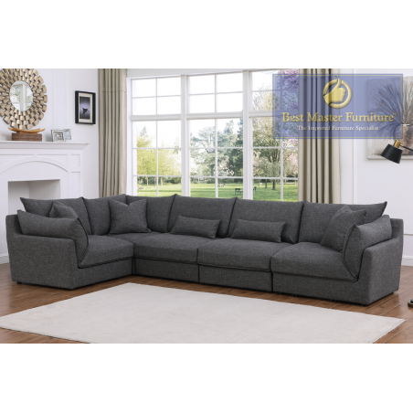 CO23 Gray 5 Pc Modular Sectional