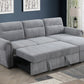 Hugo 89112CLG Gray Reversible Sleeper Sectional