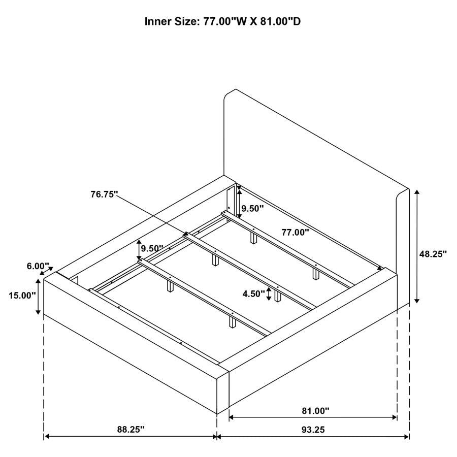 Rebecca Eastern King Faux Fur Bed  306141KE