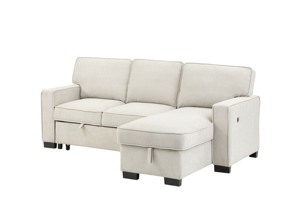 Estelle Beige Reverisible Sleeper Sectional