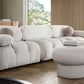 Paloma 3 Pc Sectional Cream Velvet