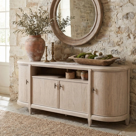 Carmella Pebble Oak Media Console 25040