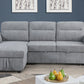 Hugo 89112CLG Gray Reversible Sleeper Sectional