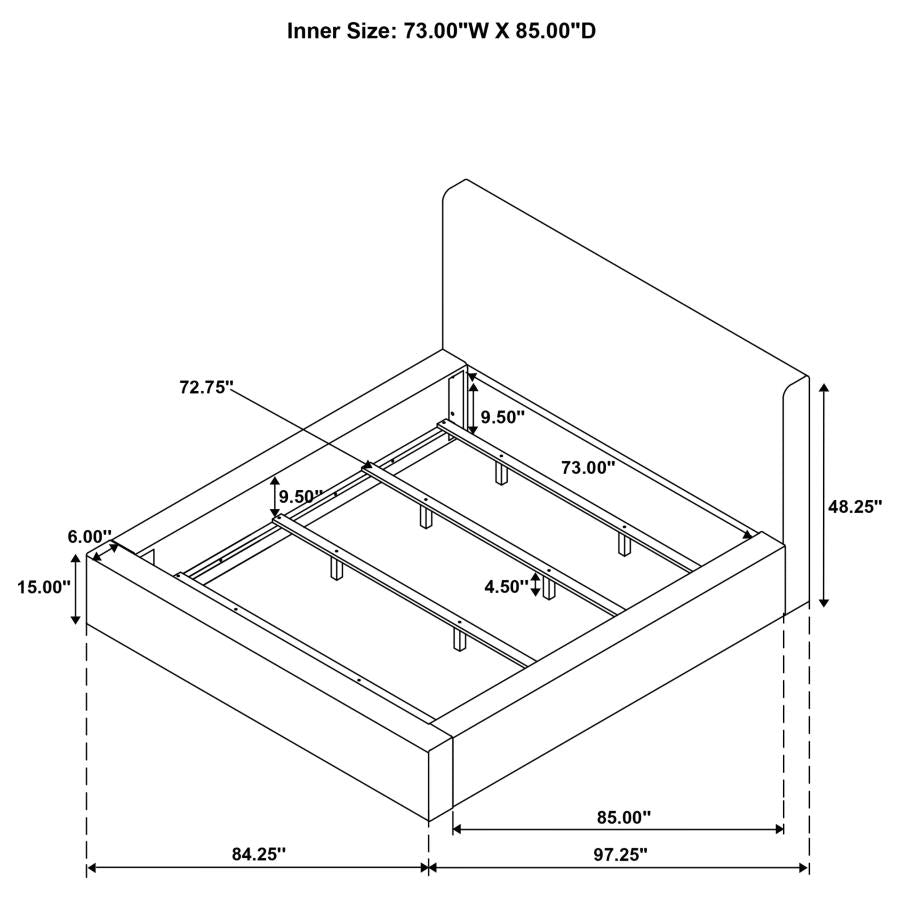 Rebecca California King Faux Fur Bed 306141KW