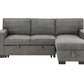 Estelle Dark Gray Reversible Sleeper Sectional