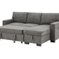 Estelle Dark Gray Reversible Sleeper Sectional