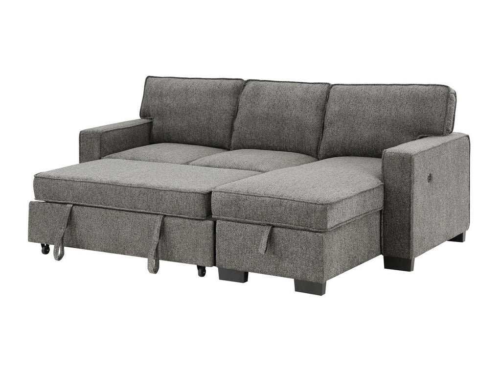 Estelle Dark Gray Reversible Sleeper Sectional