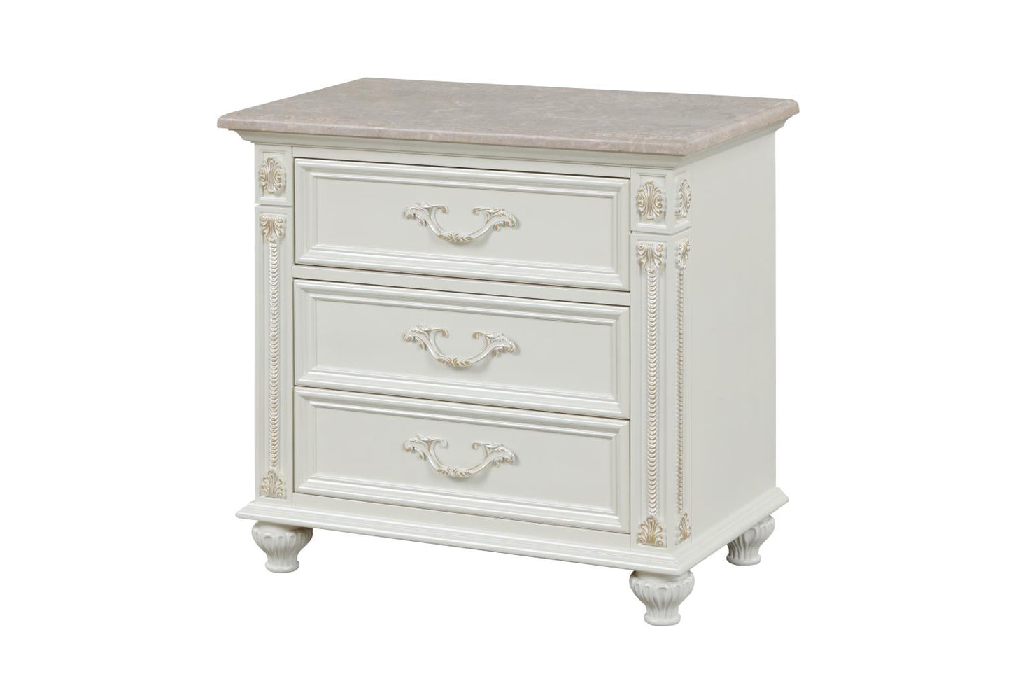 Maryra White 4 Pc Bedroom Set by Cosmos