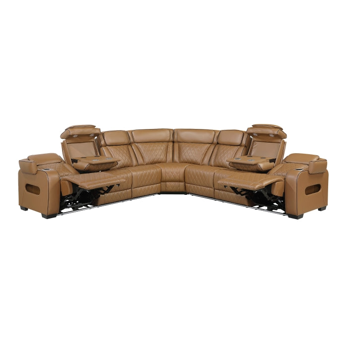 Fairway 3 Pc Power Sectional by Homelegance