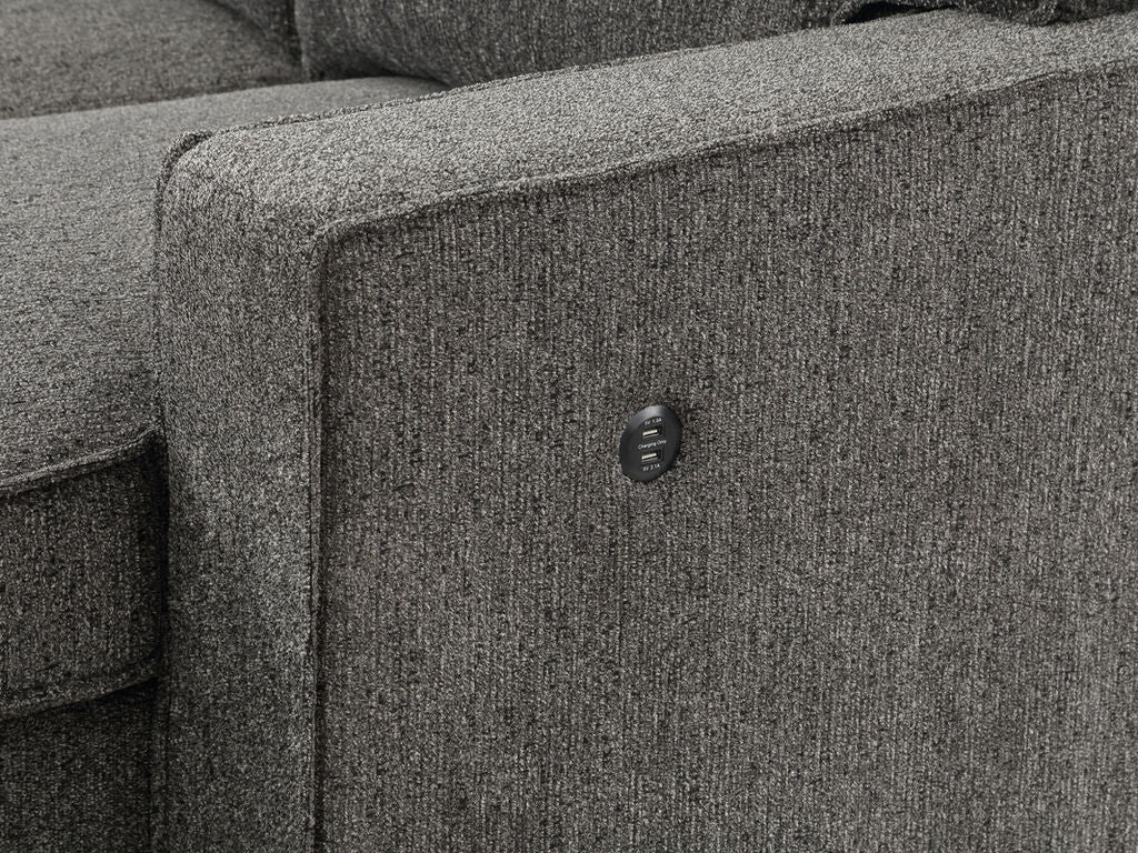 Estelle Dark Gray Reversible Sleeper Sectional