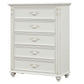 Marya White 5 Drawer Chest