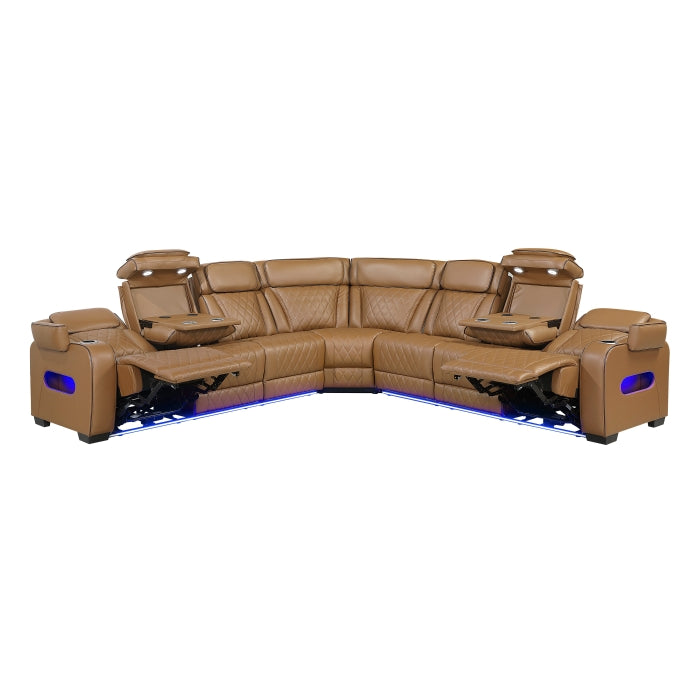 Fairway 3 Pc Power Sectional by Homelegance
