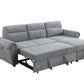 Hugo 89112CLG Gray Reversible Sleeper Sectional