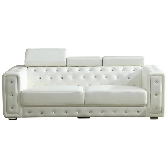 Charlise White 2 Pc Sofa Collection by Cosmos