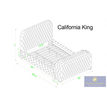 B01 Upholstered California King Bed