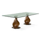 Cleveland Glass & Walnut Contemporary Dining Set