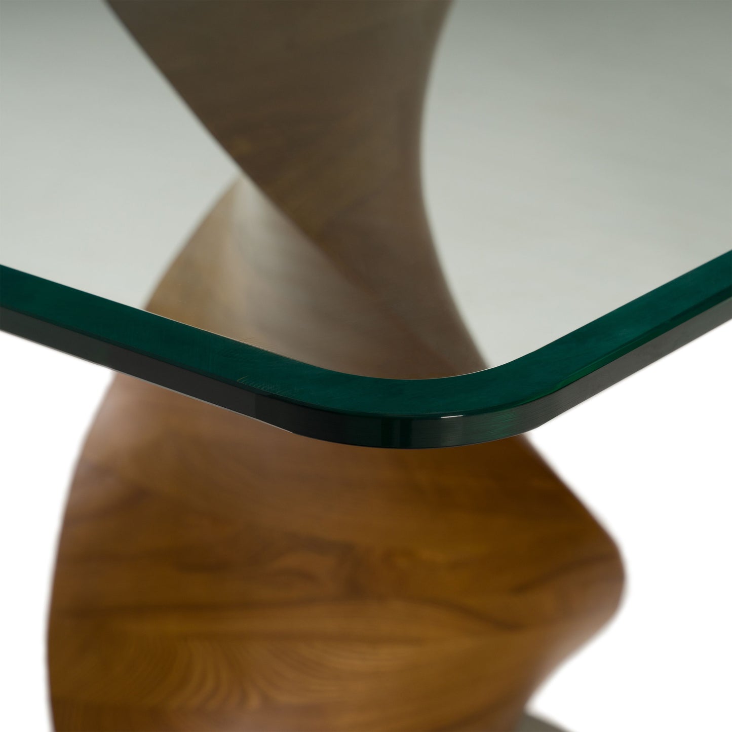 Cleveland Glass & Walnut Contemporary Dining Set