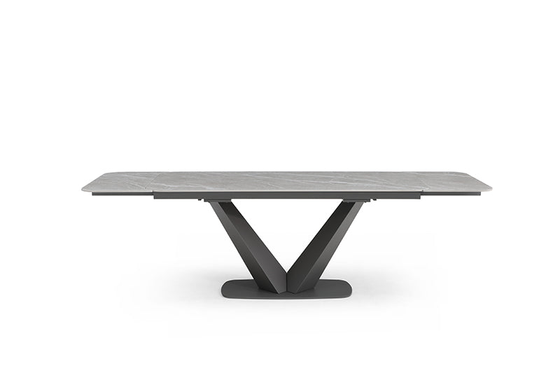 Cloud Dining Set 2 Extension Leaves - Gray Marble