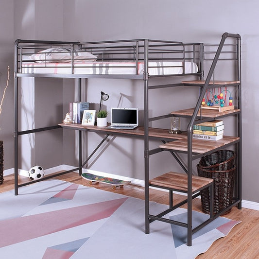 Rowley Twin Bed Workstation Metal Construction