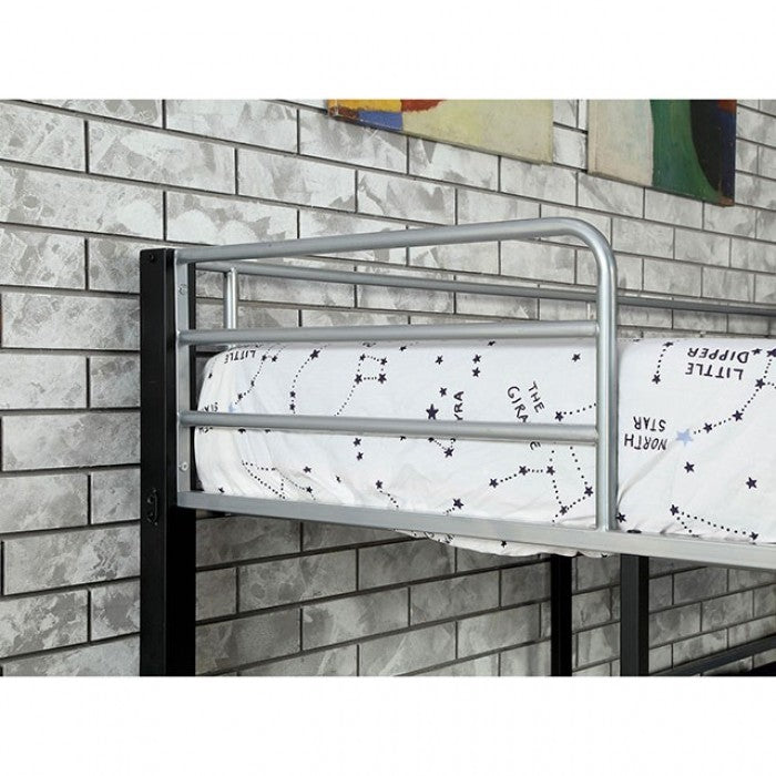 Aubrey Twin Triple Decker Bunk Bed - Metal Construction
