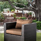Olina OS1820BR Patio Sofa Set - Espresso or Beige Cushions